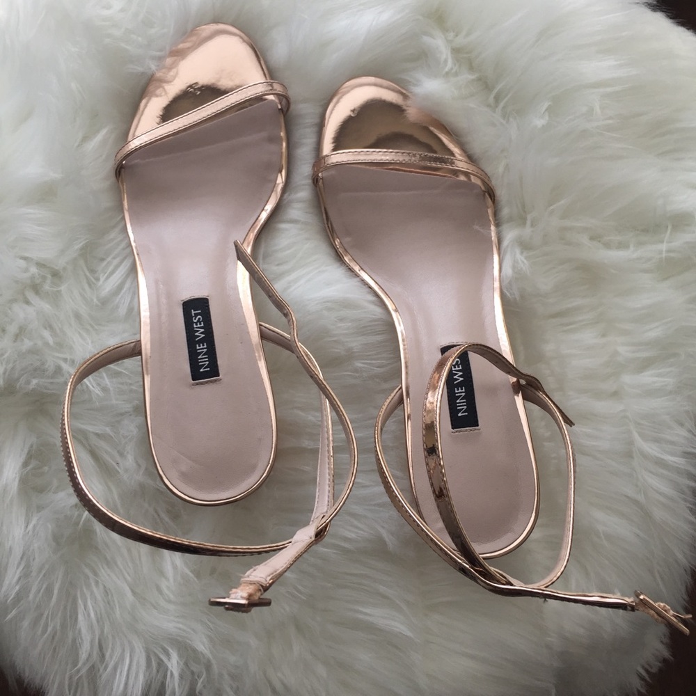 Nine West Provein Pink Synthetic Ankle Strap heel